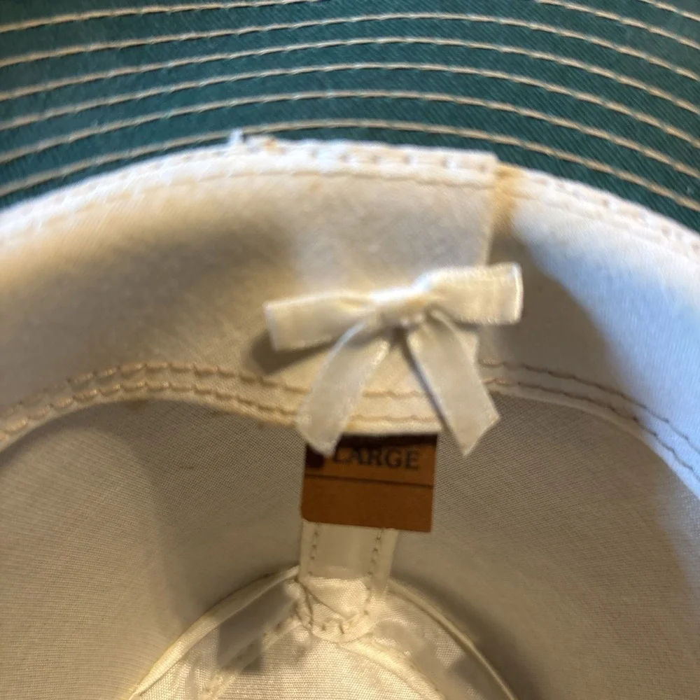 Country Gentleman Fedora Hat Khaki Outdoors W/ Band Water Repellent Mens Sz L